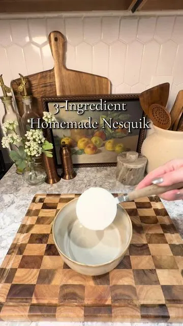 Homemade Nesquik with just 3 pantry ingredients 🤎 This dry mix pantry book shows you how to make the things we buy all the time pancake mix, seasoning blends, hamburger helper, even nesquick  #tiktokshopfinds #fromscratchcooking #homemadepantry #simpleingredients 