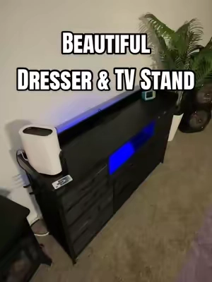 Beautiful LED Dresser & TV Stand Combo