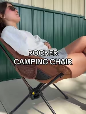This chair is my FAVORITE #campingchair #rockingcampingchair #outdoorfurniture #lawnchair #fanttikoutdoor 