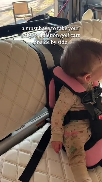 This makes riding the golf cart or side by side so much easier and enjoyable for everyone! My oldest is almost 4 and still has plenty of room to grow!! @CraftsmanGolf #golftiktok #babiesoftiktok #golfcartcarseat #seatforbaby #tiktokshopfinds