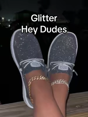 Sparkly and comfy! I love my @HeyDude glitter shoes! #heydude #heydudewendy #heydudeglittershoes #glittershoes #tiktokshopcreatorpicks 