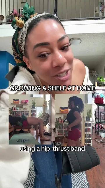 IT WORKS!!!!🍑🔥 #hipthrustband #hipthrust #homeworkouts #glutesworkout #gluteshelf 