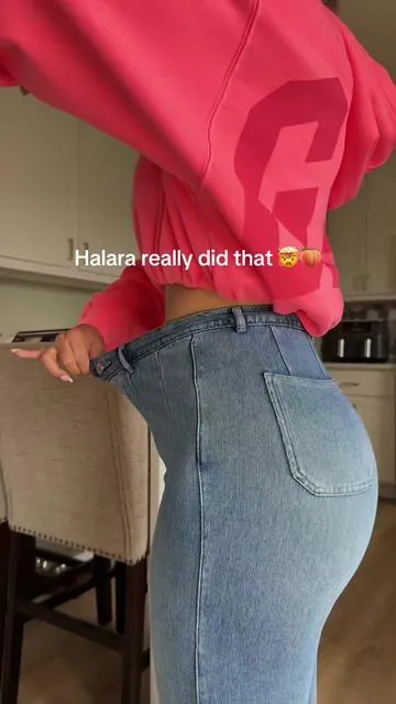 Halara tummy control jeans are SO COMFY!!! #halarapants #halarajeans #tummycontroljeans #tiktokshopcreatorpicks 