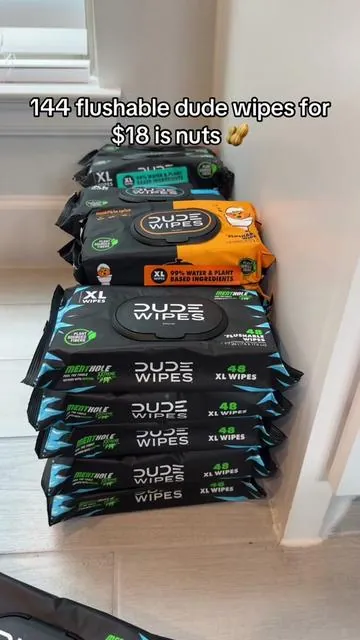 144 flushable dude wipes for $18 is nuts 🥜 * dude Wipes sale is only valid until March 10, 2026. Please check the link for current and updated prices.* #dudewipes #wipes #flushablewipes #dudewipesformen #TikTokShopSpringGlowUp @dudewipes 