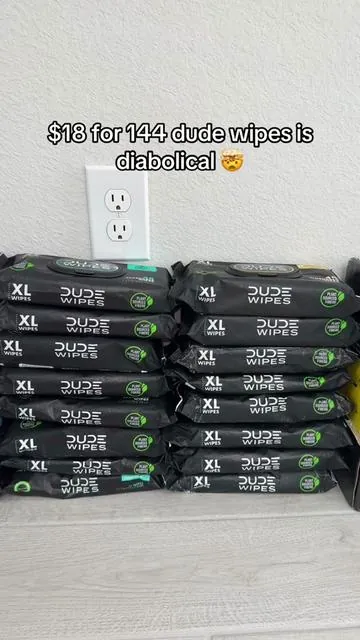 $18 for 144 dude wipes is diabolical 🤯 * dude Wipes sale is only valid until March 10, 2026. Please check the link for a current and updated prices.* #dudewipes #wipes #flushablewipes #dudewipesformen #TikTokShopSpringGlowUp @dudewipes 