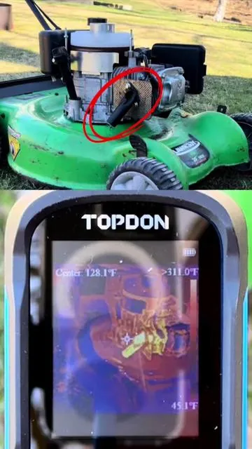 What temp with this plastic 3d printed exhaust melt? Let’s find out using this Topdon thermal imaging camera! What do you think? For more info on this thermal camera click the link in this video or visit my showcase! #plastic #exhaust #mower #lawnmower #thermalcamera 