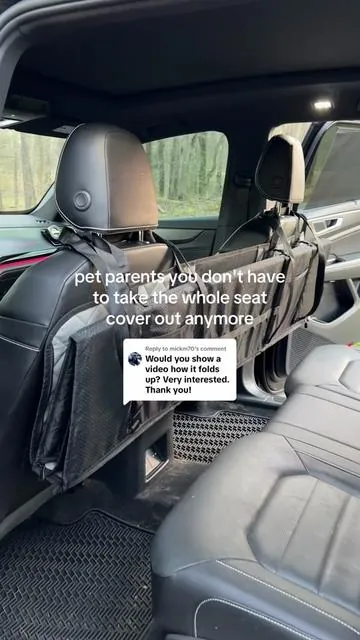 Replying to @mickm70 this is how you fold it up and the new cover addresses all my complaints about the old hammock style covers  @Pecute Official  #dogseatcover #backseatextenderfordogs #petproducts #tiktokshopcreatorpicks #autoaccessories