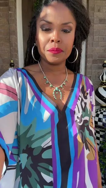 This glorious caftan will be the go to for spring and summer