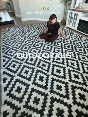 Waterproof outdoor rug that instantly upgrades your patio, deck, or RV setup before summer hits. #outdoorrug #patiorug #deckdecor 
