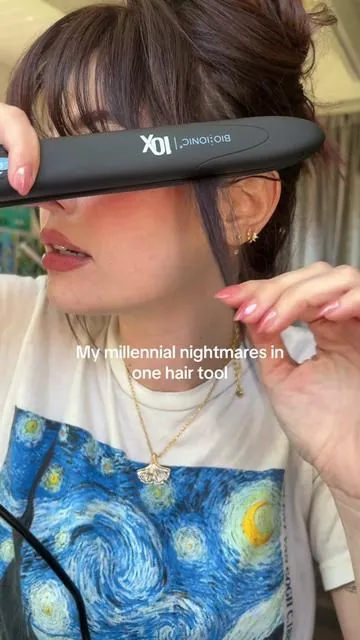 #millennial #millennialsoftiktok #hairstraightener 
