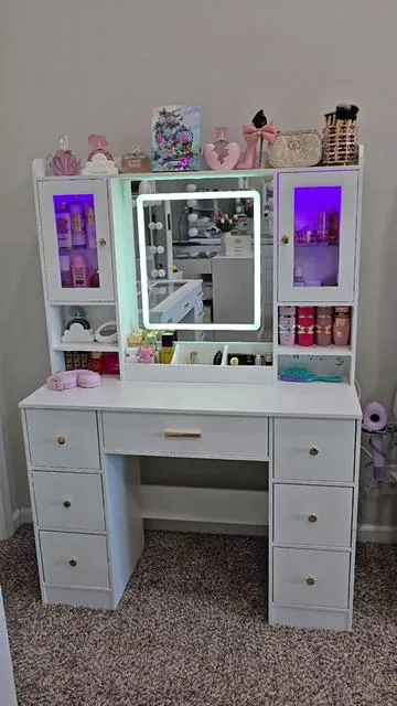 #Vanity #makeupvanity #giftideasforher #tocador #tiktokshopcreatorpicks 