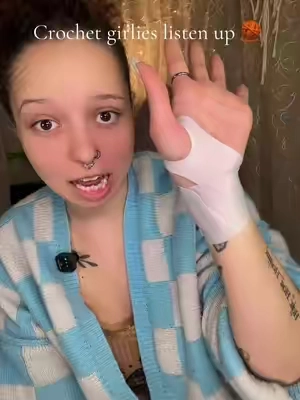 I wish I would’ve gotten risk guard sooner to avoid tendinitis now because I’ve been crocheting for so long and don’t plan on stopping anytime soon ##crocheting##tendinitis##carpeltunnel##yarn##crochetersoftiktok
