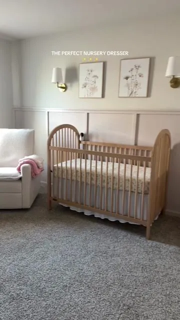 Obsessed 🥹🤎 #nursery #nurseryinspo #babygirl #baby #dresser 