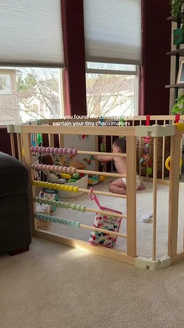 SALE! We love this baby playpen! It’s sturdy and I love that it easy to build 🥰 #babygate #babyplaypen #babyessentials #montessori 