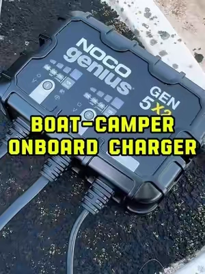 The NOCO GENIUS smart onboard battery charger will repair and restore your weak and aging batteries very quickly. #boat #battery #charger #maintain #deadbattery 