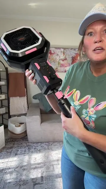 Don’t do Sommer or power outages without this rechargeable fan and light you can keep your phone charged and yourself cool #Fan #RechargeableFan #Tripod #PortableFan #OutdoorLiving 