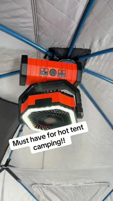 I use this on my Yukon moose hunt. I use it in my ice fishing, hot tent, rechargeable lithium, battery oscillating four speeds and a light. #fishing #icefishing #fishtok #alaskaicefishing #icefishingtiktokvideos @@eGadgets