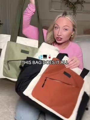 Easy to clean & can hold a bunch of stuff? YES, immediately YES! #laptopbag #pufferbag #workbag #schoolbag #travelbag 