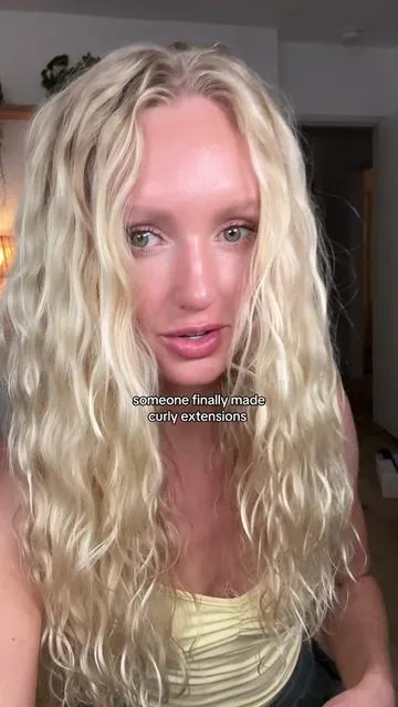 I feel like rapunzel. My first time trying hair extensions and these did NOT disappoint @googoohair_tiktok #curlyhair #hairextensions #wavyhairroutine #curlyhairproducts #blondehair