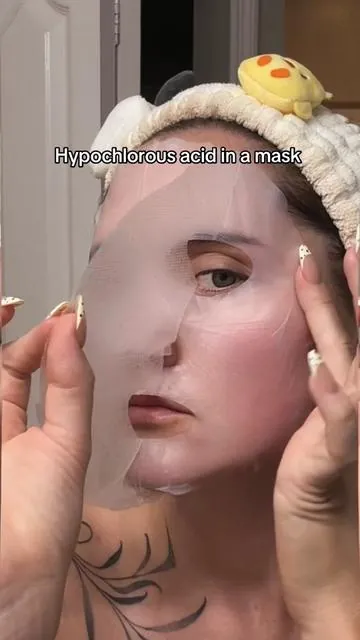 I did not realize I had that much going on in my skin !! #medicube #medicubemask #hypochlorousacidspray #skin #skincare 