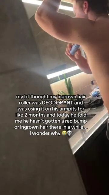 AHHH OH MY GOD 😂😂😂  #ingrownhair #shavingbumps #ingrownhairs #bfrelatable #couplegoals      