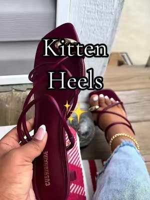 Kitten heels #kittenheels #sandalheels #tiktokshopspringglowup #tiktokshopcreatorpicks #greenish @Cushionaire 
