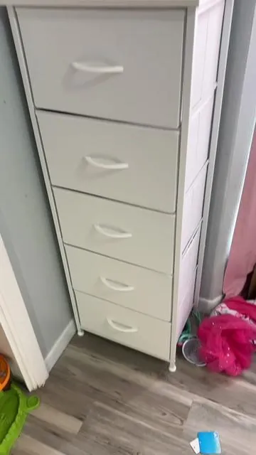 Fabric dresser for tiny spaces 🤍 #fabricdresser #dresser #smallspaces 