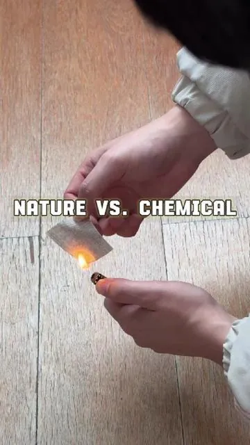 Why I only sleep in 100% French Linen.  Testing my new sheets to make sure they’re the real deal.The flame never lies. Watch the difference between Linen and Viscose.  Linen： A bast fiber straight from the flax plant. It burns slower with a steady yellow flame. The smell? Just like toasted grass or campfire. Viscose:  Because it’s chemically processed wood pulp, it flashes into flame and burns rapidly like paper. Notice the minimal, fine grey ash? That’s the sign of a processed plant fiber.  The residue tells the story of quality. Nothing beats the raw, organic texture of real linen on your skin.#tiktokshopspringglowup #refreshedlook #linen #burntest #sustainableliving 