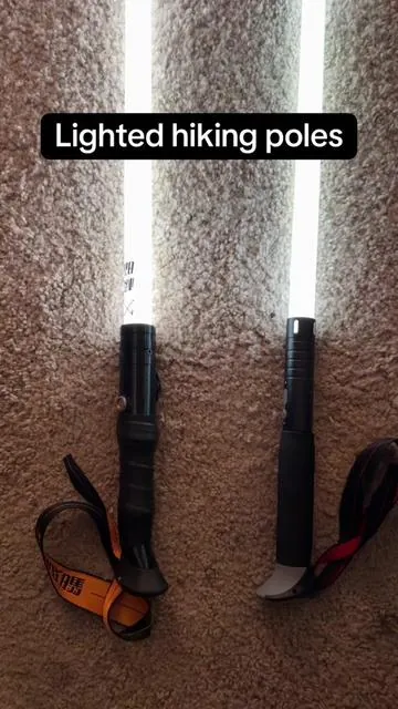 Lighted hiking poles or walking sticks #TikTokShopStockUp #springglowup #hikingstick #walkingstick #walkingsticks 