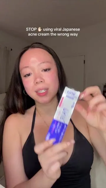 If you’ve seen this viral Japanese acne cream, I don’t know how to use it. Here are the instructions!  This was taken directly from their website on how to use it. This one tube, will last you a really long time! #acnecream #acnecare #pimplecare #tiktokshopspringglowup #ugc 