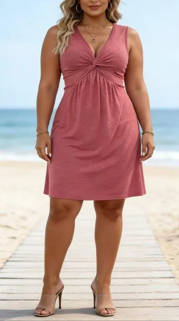 Women's Casual Sleeveless Dress #deess #summerlooks #OOTD #spotlightfinds #tiktokshop 
