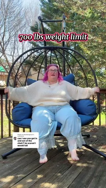 Replying to @Heathergrace Double Hanging Egg Chair ✨ #eggchair #hangingchair #outdoorchair #plussize #tiktokshopspringglowup 