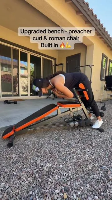 Replying to @Kung Fu Jiu Jitsu Flip Trick I’ve been using this bench for my home workouts and it honestly covers way more than I expected. It adjusts to flat, incline, and decline, so I can switch between presses, core work, and strength training without stopping. It also has a Roman chair for back extensions, an ab sit-up setup, and a preacher curl pad, which makes it easy to hit arms, chest, core, and lower back all on one bench. The build feels really solid and it supports up to 1,000 lbs, so I feel stable no matter what exercise I’m doing. The padding is comfortable, the adjustments are quick, and it saves a ton of space compared to having multiple machines. It’s just one of those pieces that makes working out at home more simple and consistent. @Bearbro Fitness Studio  #homegym #weightbench #homeworkout #fitnessequipment #gymequipment 