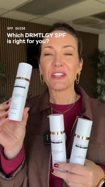 Which DRMTLGY SPF is right for you? It comes down to finish, skin type, and how you like your SPF to wear throughout the day. Universal Tinted Moisturizer SPF 46 Lightweight, hydrating, and sheer coverage. Best if you want a natural, even look with daily protection. Physical Tinted Moisturizer SPF 44 Mineral-based with a soft matte finish. A good option for sensitive or acne-prone skin. Broad Spectrum SPF 45 Classic sunscreen feel with a smooth, non-greasy finish. Easy to layer into any routine. Same goal, daily protection. Just tailored to how you want your skin to look and feel. Which one are you reaching for? #spf 
