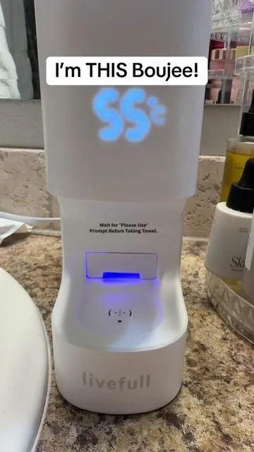 The hot towel dispenser from @LiveFull US is my favorite thing i didn’t even know i needed! My wife didn’t want it on the counter until she tried it! #hottowel #facetowels #facetowel #facialcleanser #tiktokshopcreatorpicks 