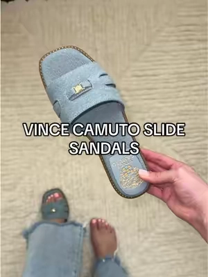 true to size 🙌🏻💓 Vince Camuto Slide Sandals #sandals #qvc #tiktokshopcreatorpicks 