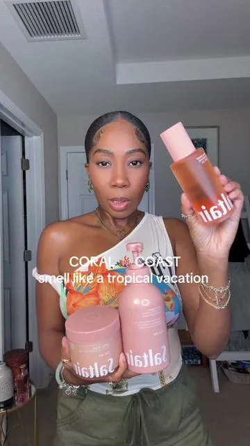 Smell like a Tropical Vacation with @Saltair Body Coral Coast Rituals Set 🪸🐠🏝️ Notes of Coconut, Water Lily & Guava  that lingers fo hours!  #saltairbody #saltair #saltaircoralcoast #showertok #turah21 #summerscent #TikTokShopSpringGlowUp 