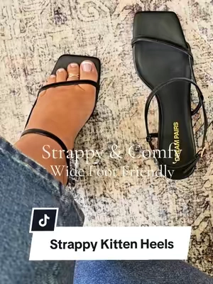 I need all the colors 🙌🏻@Dream Pairs  #dreampairs #widefootfriendly #kittenheels #strappysandals  #tiktokshopcreatorpicks 