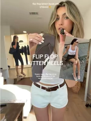 The comfiesttt flip flop kitten heels 