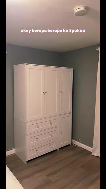 【2 Packages Delivery】VOWNER Wooden Wardrobe Closet Armoire Storage Cabinet 3 Doors with Hanging Rod for Hanging Clothes Bedroom Large Capacity Tall Freestanding Armoire Organizer with Shelves