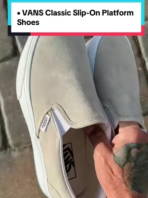 VANS Classic Slip-On Womens Platform Shoes ##vans##vansclassic##sliponshoes##platformshoes##tiktokshopcreatorpicks