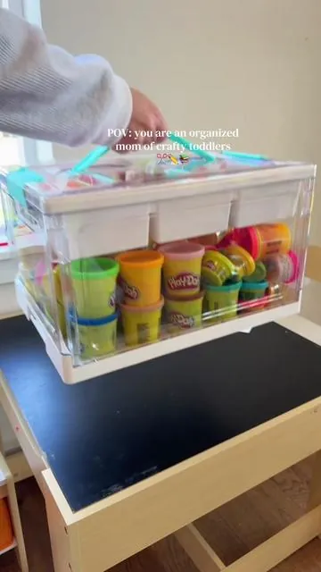 Comes in a 2 pack of bins!! Possibilities of what to store in these are endless - Barbie’s, Lego pieces, craft items, school supplies, etc! #storagebins #organization #cleantok #declutter #organizedhome 