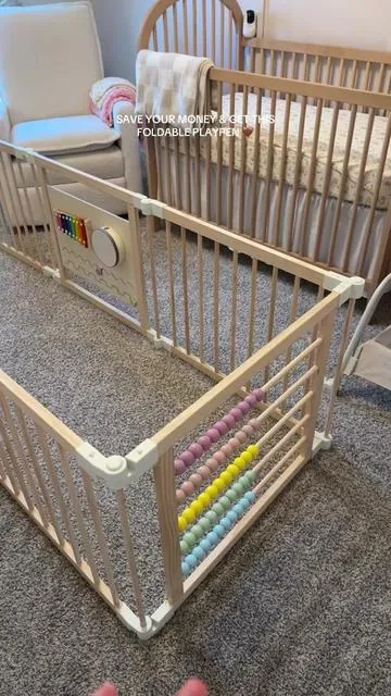 It’s so pretty & super functions!! 🧸👼🏼🌷💗 #babytok #baby #momsoftiktok #playpen #babyplay 