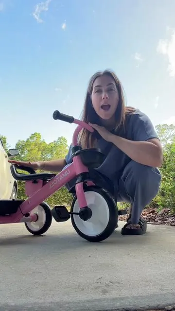 This tricycle is so nice for  my toddler! Even my four-year-old loves it! #tricycle #toddlerbike #giftsforkids #outdoortoys #tiktokshopcreatorpicks