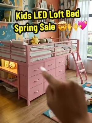 AMAZING sale right now 😍🤩🙌🙌 Adorable kids loft bed spring sale 😍🔥🤌 #kids #bed #furniture #sale #springsale 