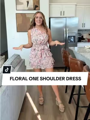 This dress makes me feel so feminine 🌺🩷#affordablefashion #fashion #dress #outfit #womensclothing 