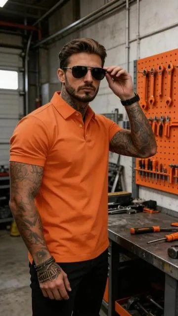 Men’s work polo shirts 🔥#mensclothing #fyp #workclothes #tiktokshopspringglowup #shirts 