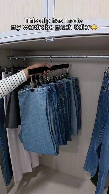 This Wooden Organizer Is InsanelySpacious  #jeans #yoga #hanger#tiktok #fyp 