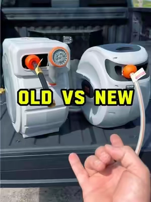 No more tangled or kinked garden hose. These are Easy to pull out and quick to stow away. #gardenhose #waterhose #retractablehose #gardening #lawncare 