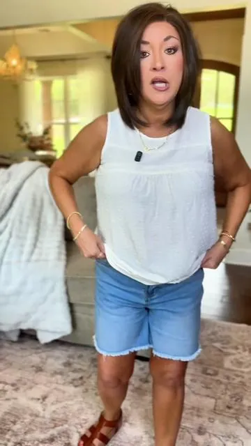 Long denim shorts for Over 50 and don’t like short shorts. #tiktokshopstockup #tiktokshopcreatorpicks #weeklydeals #festivalessentials 